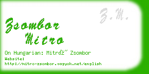 zsombor mitro business card